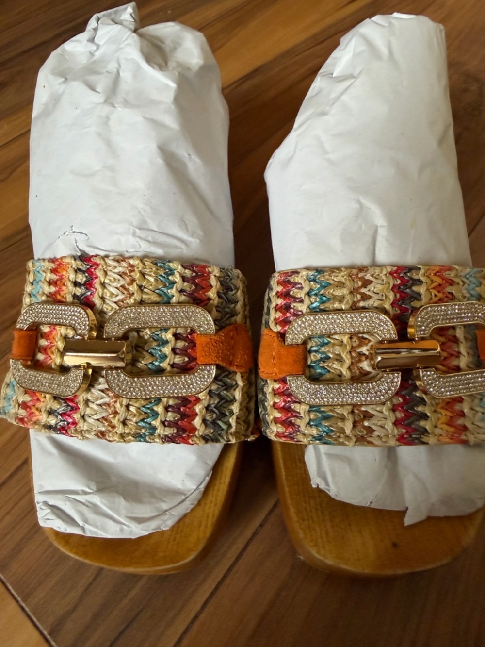 Desa heeled mules with decorative buckles